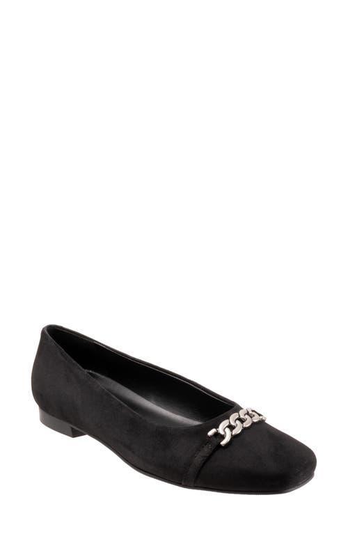 Trotters Harmony Suede Square Toe Chain Flats Product Image