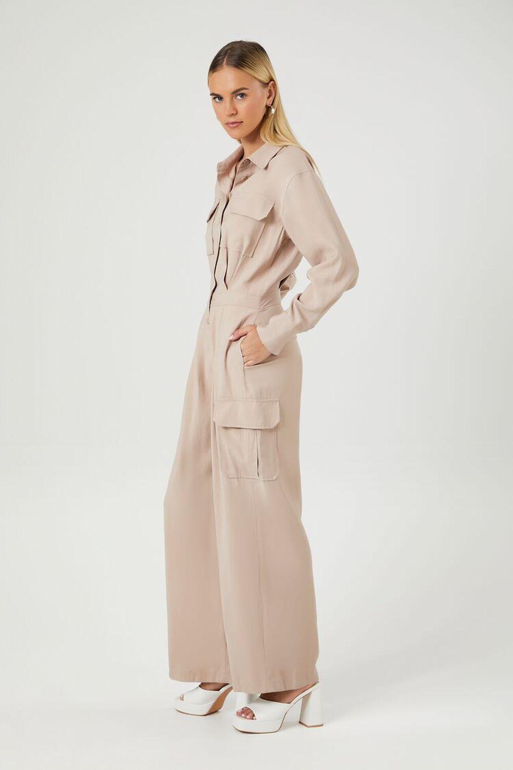 Wide-Leg Cargo Jumpsuit | Forever 21 Product Image