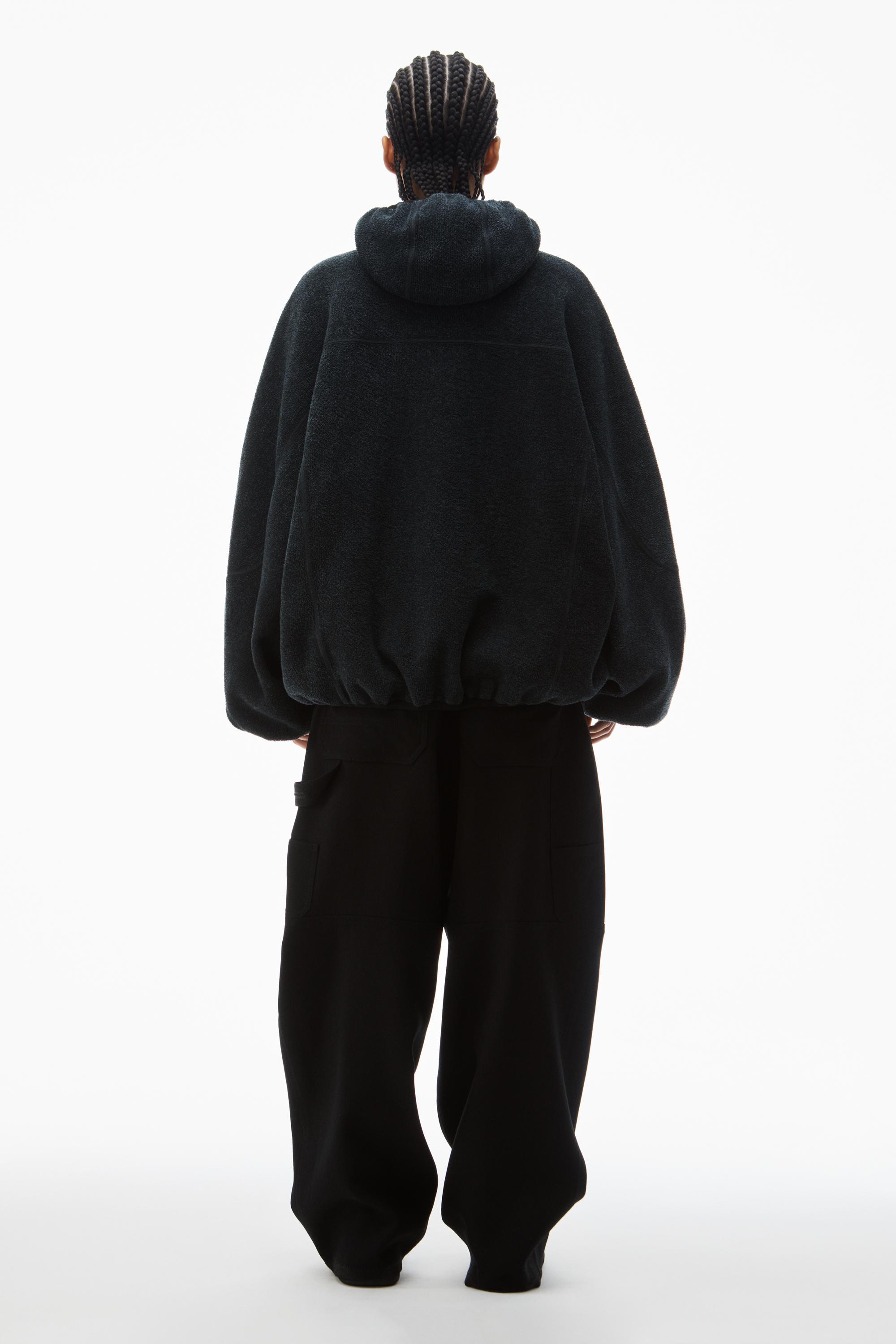 Oversize Zip-up Hoodie In Cotton Product Image