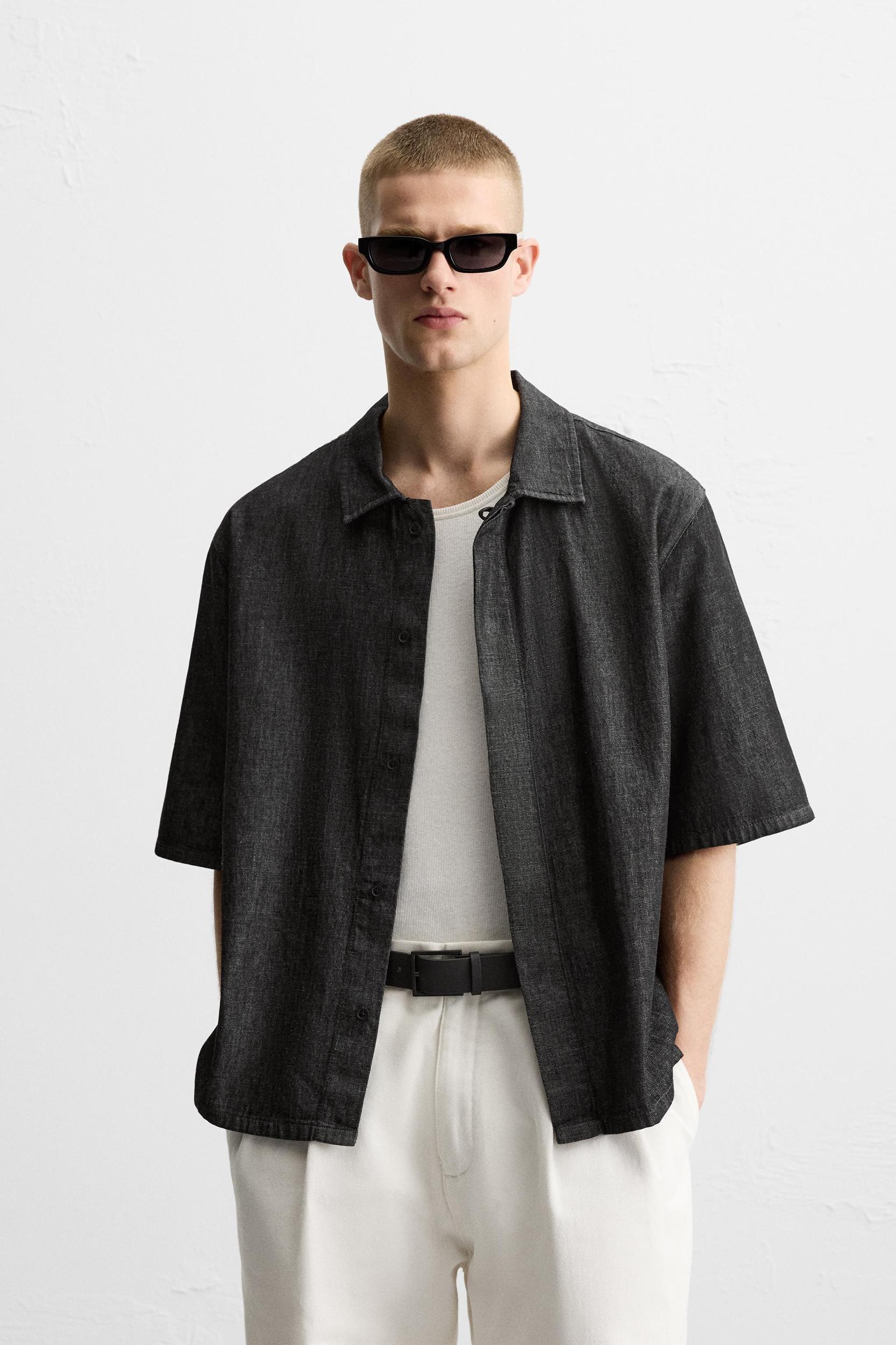 RELAXED FIT DENIM SHIRT Product Image