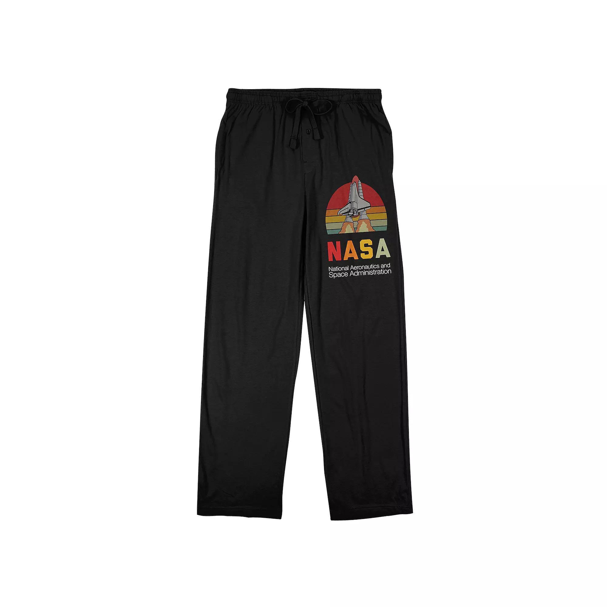 Men's NASA National Aeronautics and Space Administration Pajama Pants, Size: XL, Black Product Image