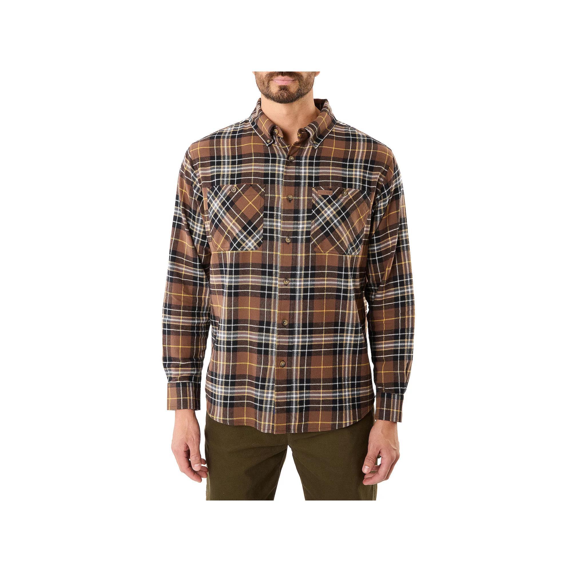 Men's Smith's Workwear Regular-Fit Two-Pocket Flannel Button-Down Shirt,  Product Image