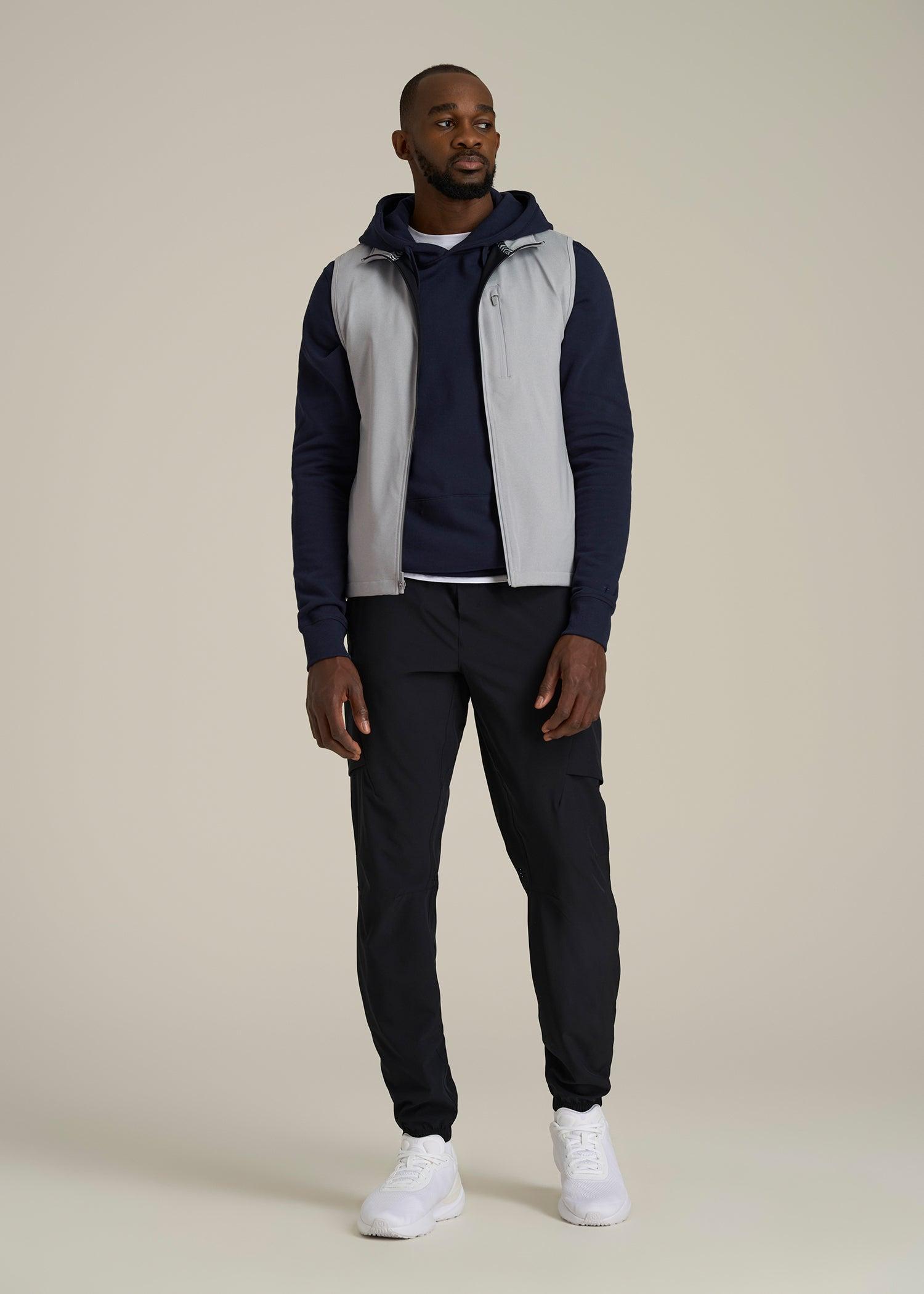 Performance Vest for Tall Men in Light Grey Mix Male Product Image