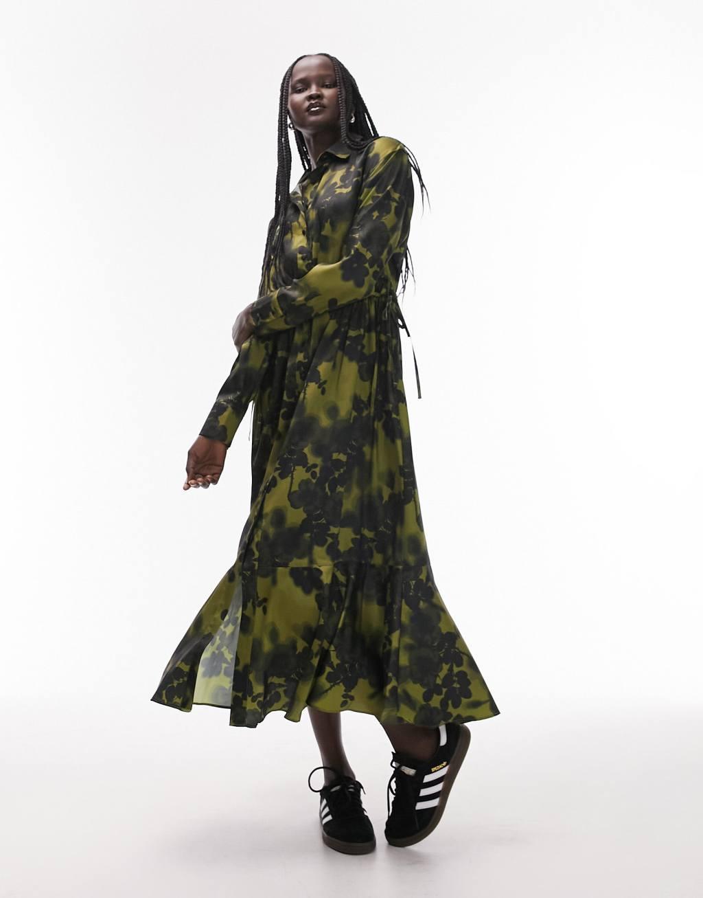 Topshop midi shirt dress Product Image