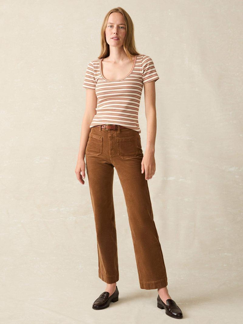 Softstretch Cord Patch Pocket Pant - Cord Brown Product Image