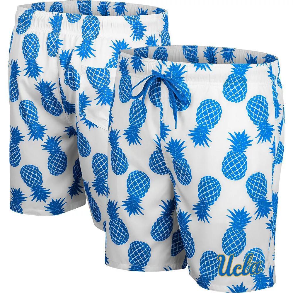 Men's Colosseum White/Blue UCLA Bruins Pineapple Swim Shorts, Size: Small Product Image