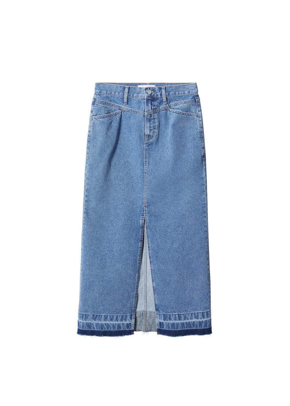 Mango Womens Denim Long Skirt Product Image