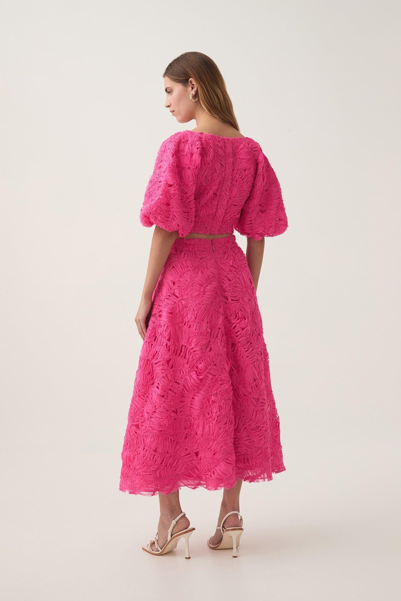 Florential Textured Midi Skirt Product Image