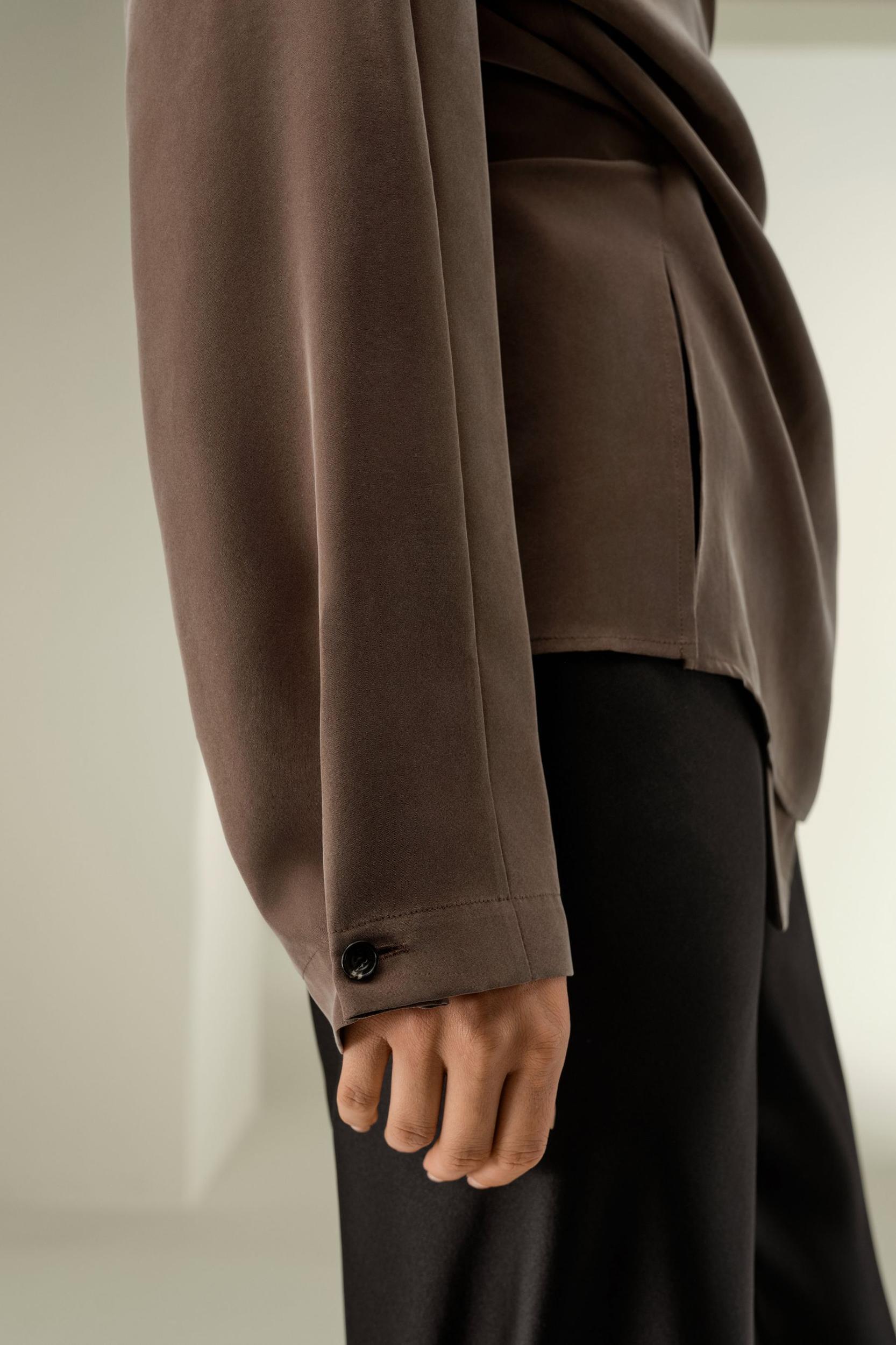 Multipositional Silk Shirt Product Image