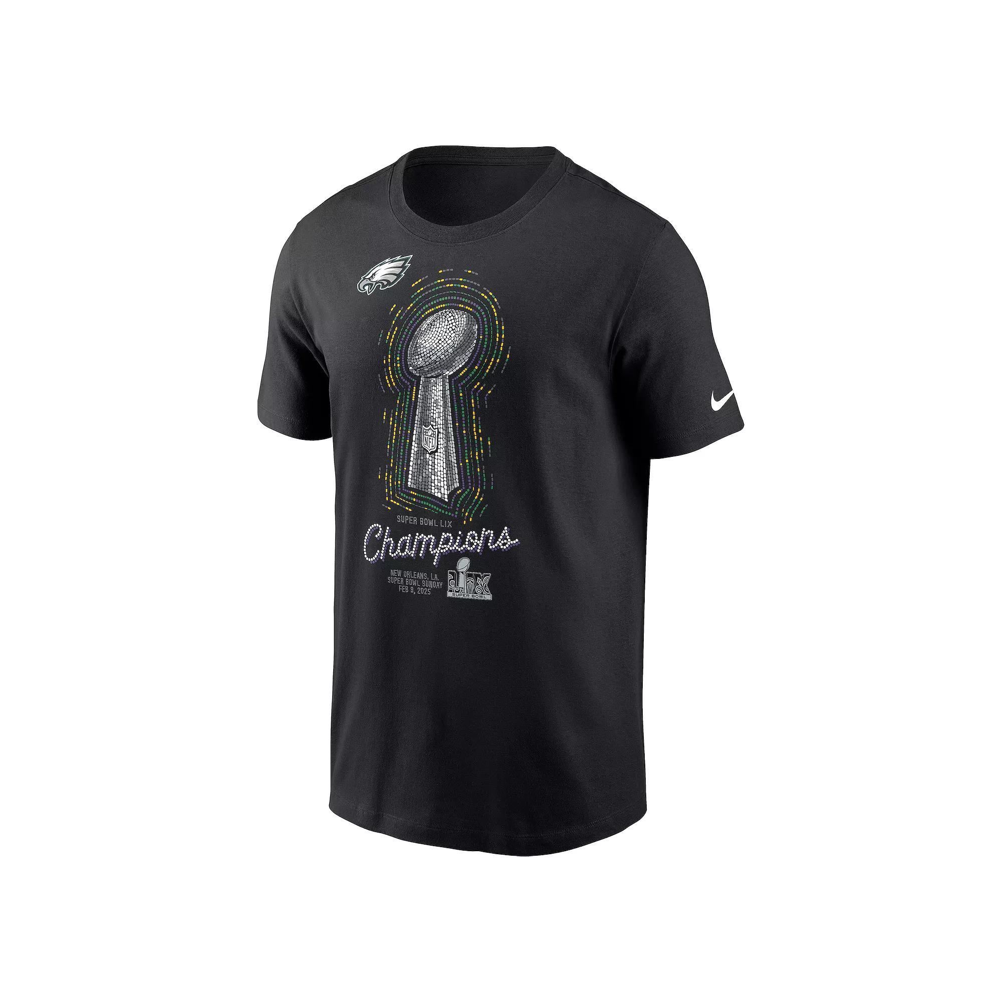 Men's Nike Philadelphia Eagles Super Bowl LIX Champions Lombardi Trophy Tee, Size: XXL, Black Product Image