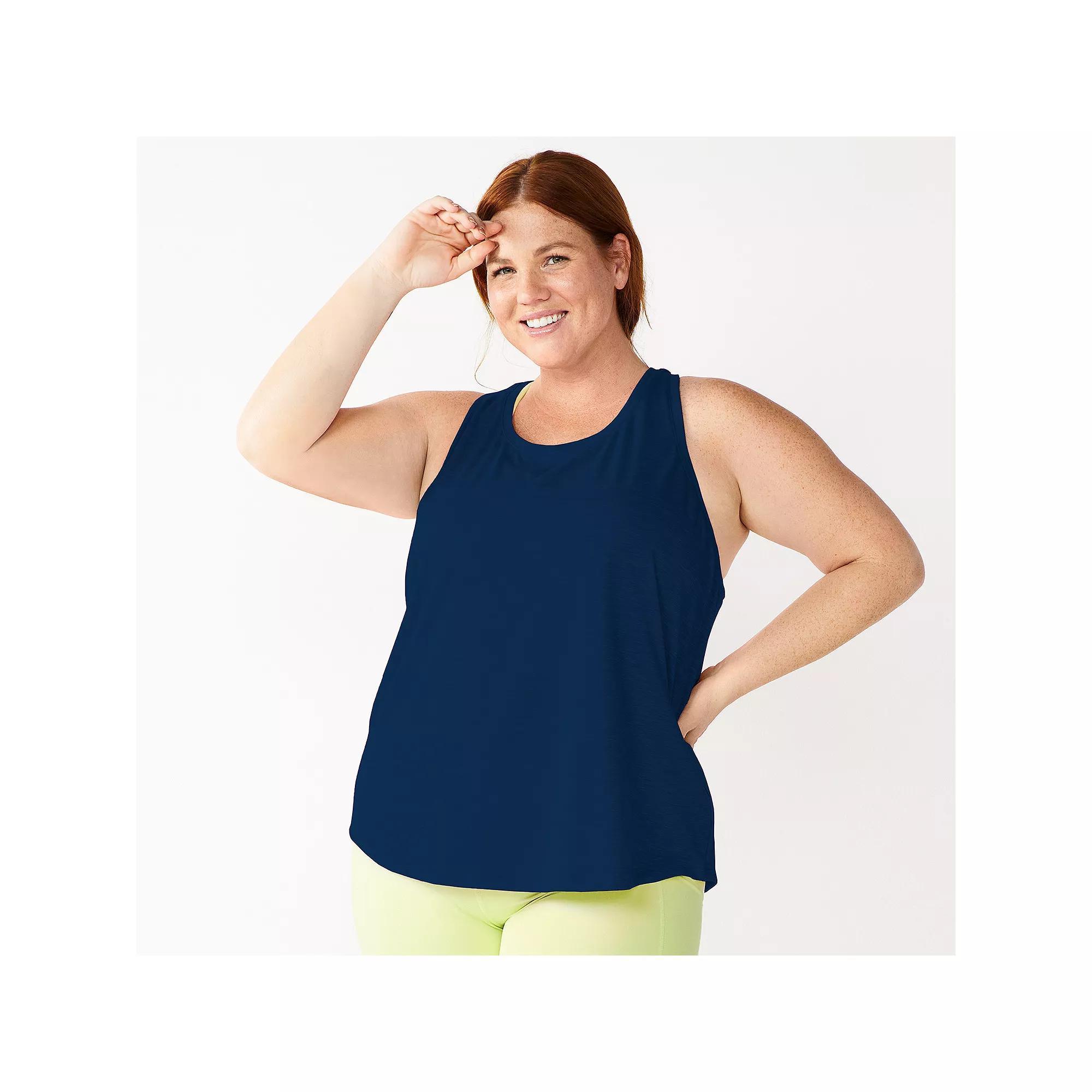 Plus Size Tek Gear® Racerback Tank Top, Women's, Size: 4XL, Blue Romance Product Image