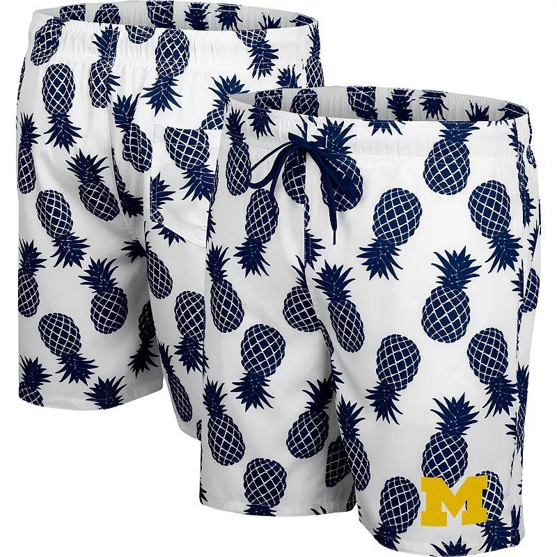 Mens Colosseum /Navy Ole Miss Rebels Pineapple Swim Shorts Product Image