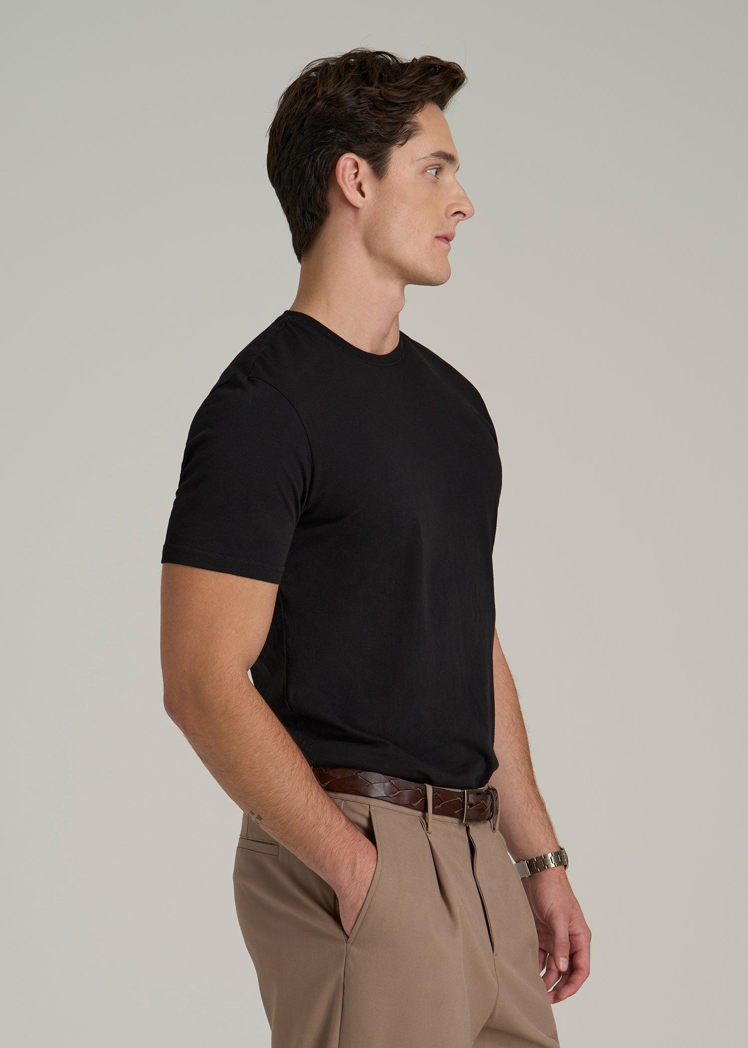 The Everyday Regular Fit Crewneck T-Shirt for Tall Men in Black Male Product Image