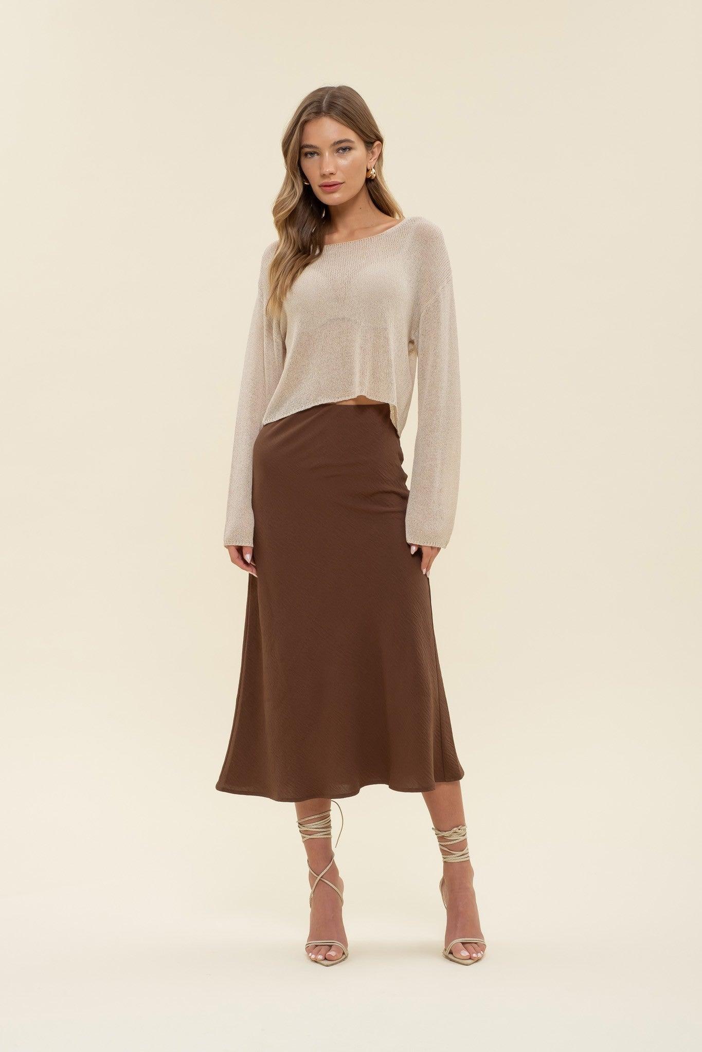 Slip Midi Skirt Product Image