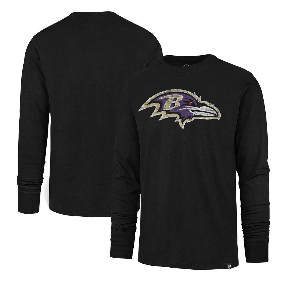 Men's '47 Black Baltimore Ravens Premier Franklin Long Sleeve T-Shirt,  Product Image