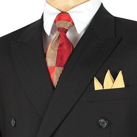 Ramses Collection - Double Breasted Suit 2 Piece Regular Fit in Black Product Image