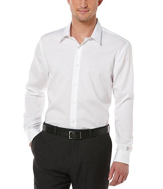 Perry Ellis Non-Iron Solid Long-Sleeve Twill Shirt Product Image