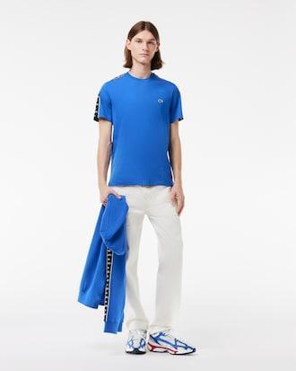 Men's Logo Stripe Cotton T-Shirt Product Image