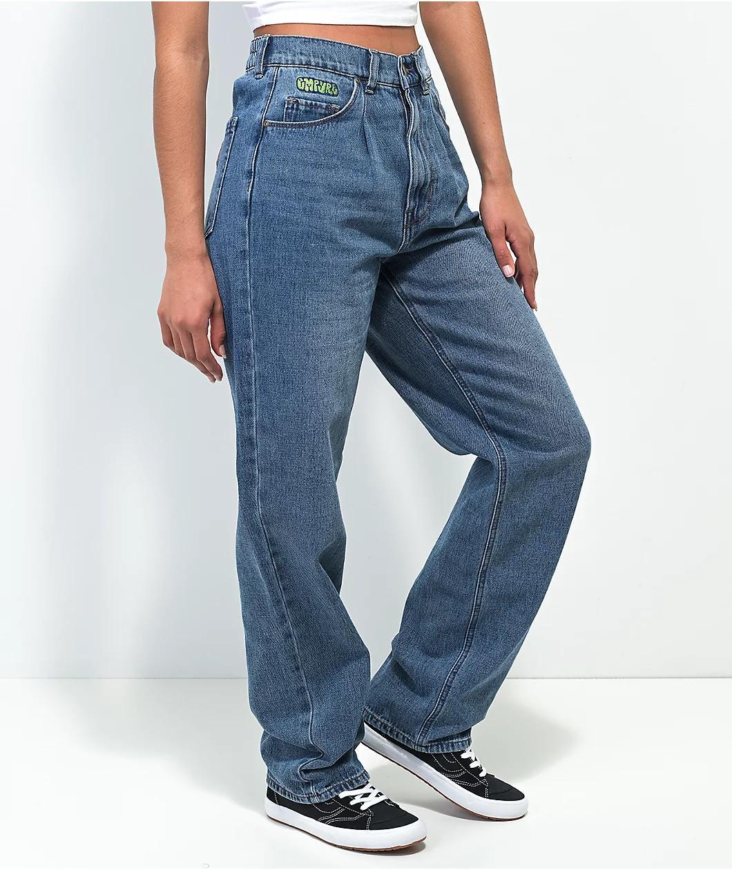 Empyre Tori 90s Medium Wash Denim Skate Jeans Product Image