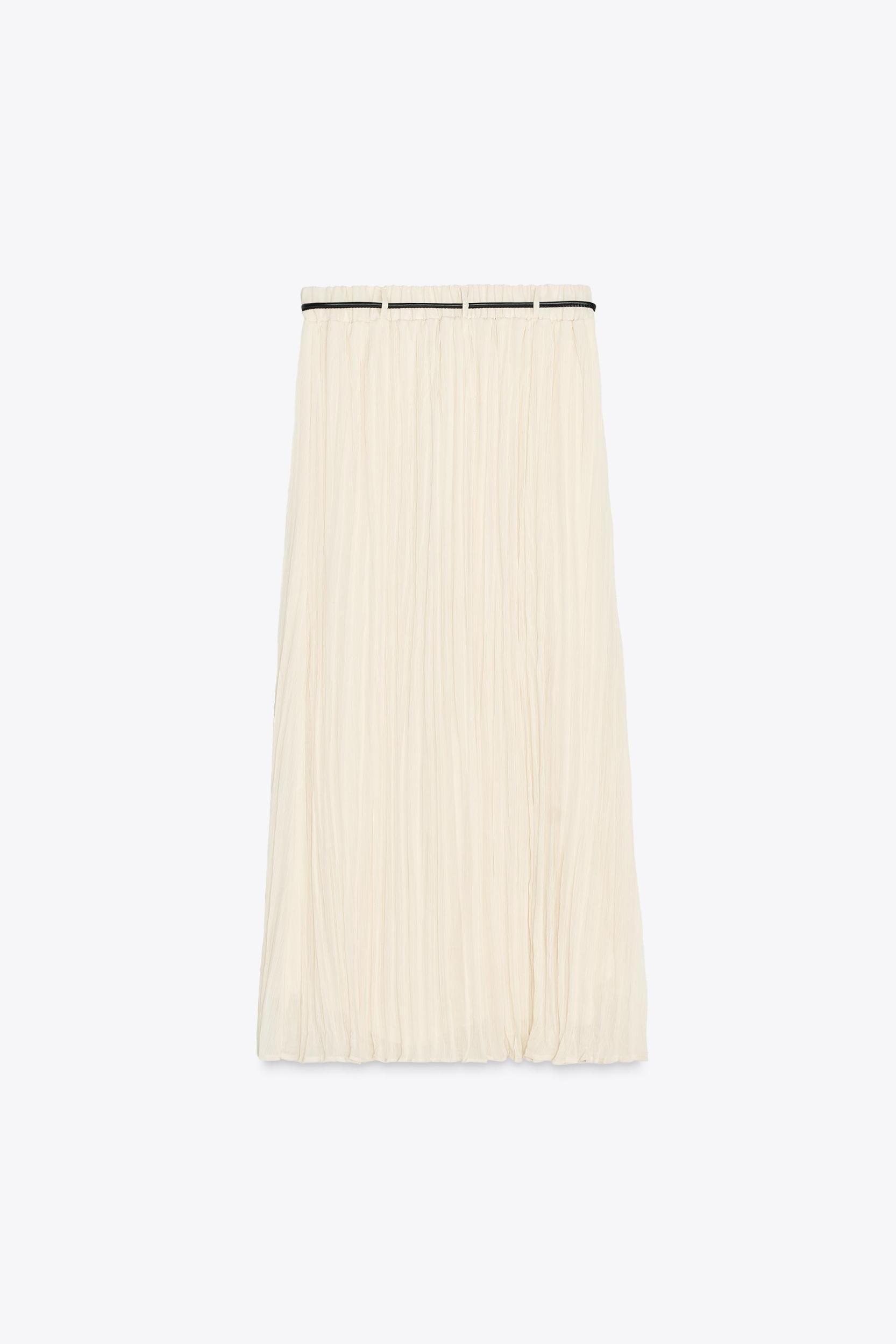 FLOWY SKIRT WITH BELT Product Image