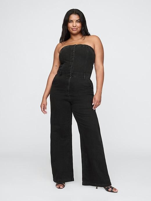 Strapless Denim Jumpsuit Product Image