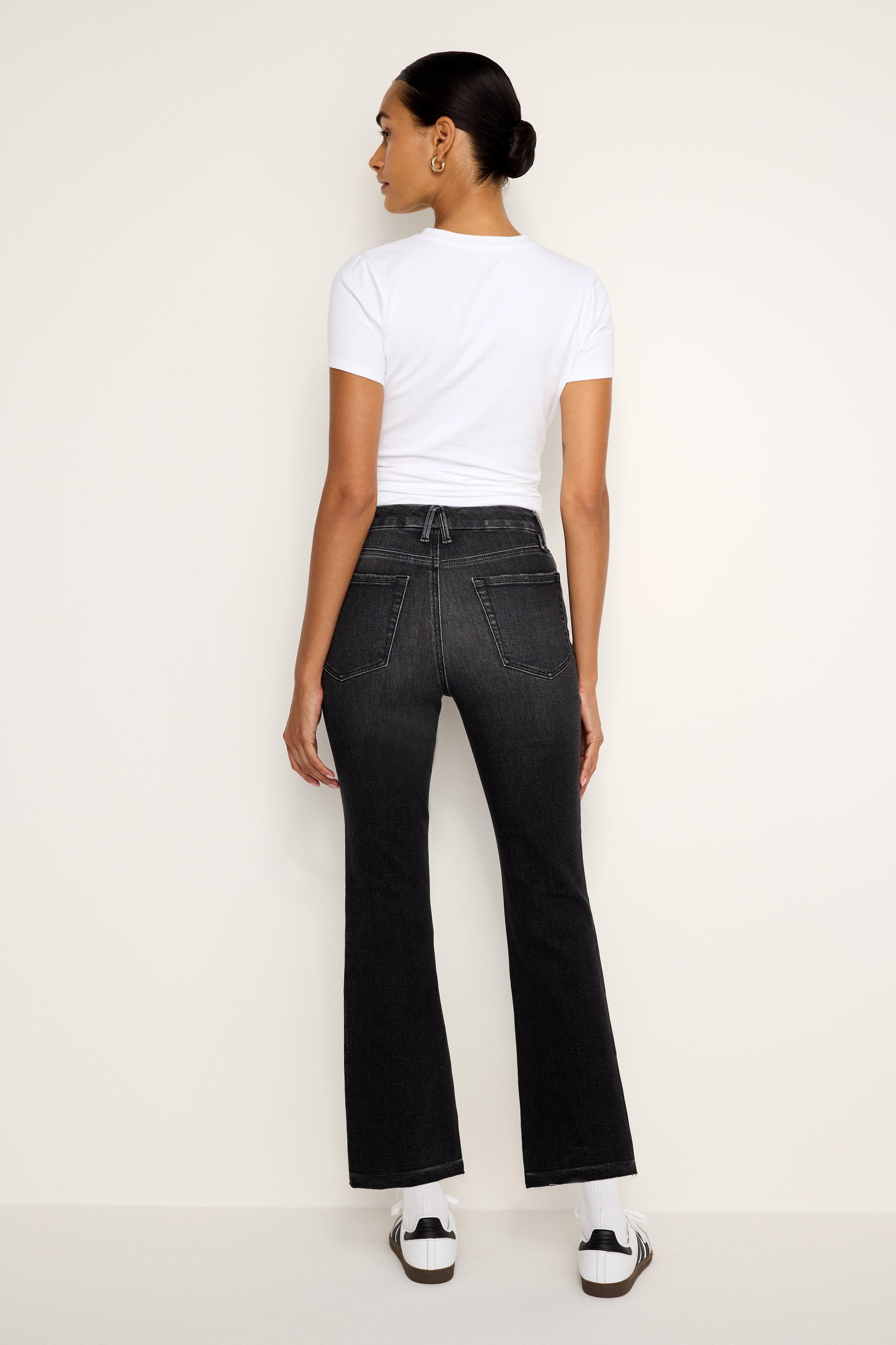 GOOD LEGS CROPPED MINI BOOT SUPER COMPRESSION JEANS | BLACK341 Product Image