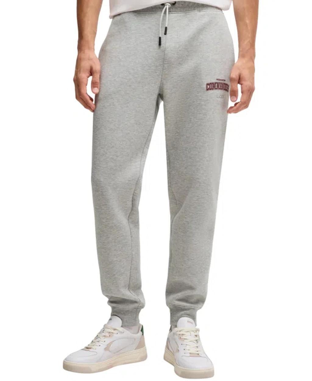 Boss X Nfl Men's Signature-tape Tracksuit Bottoms In Commanders Grey Product Image