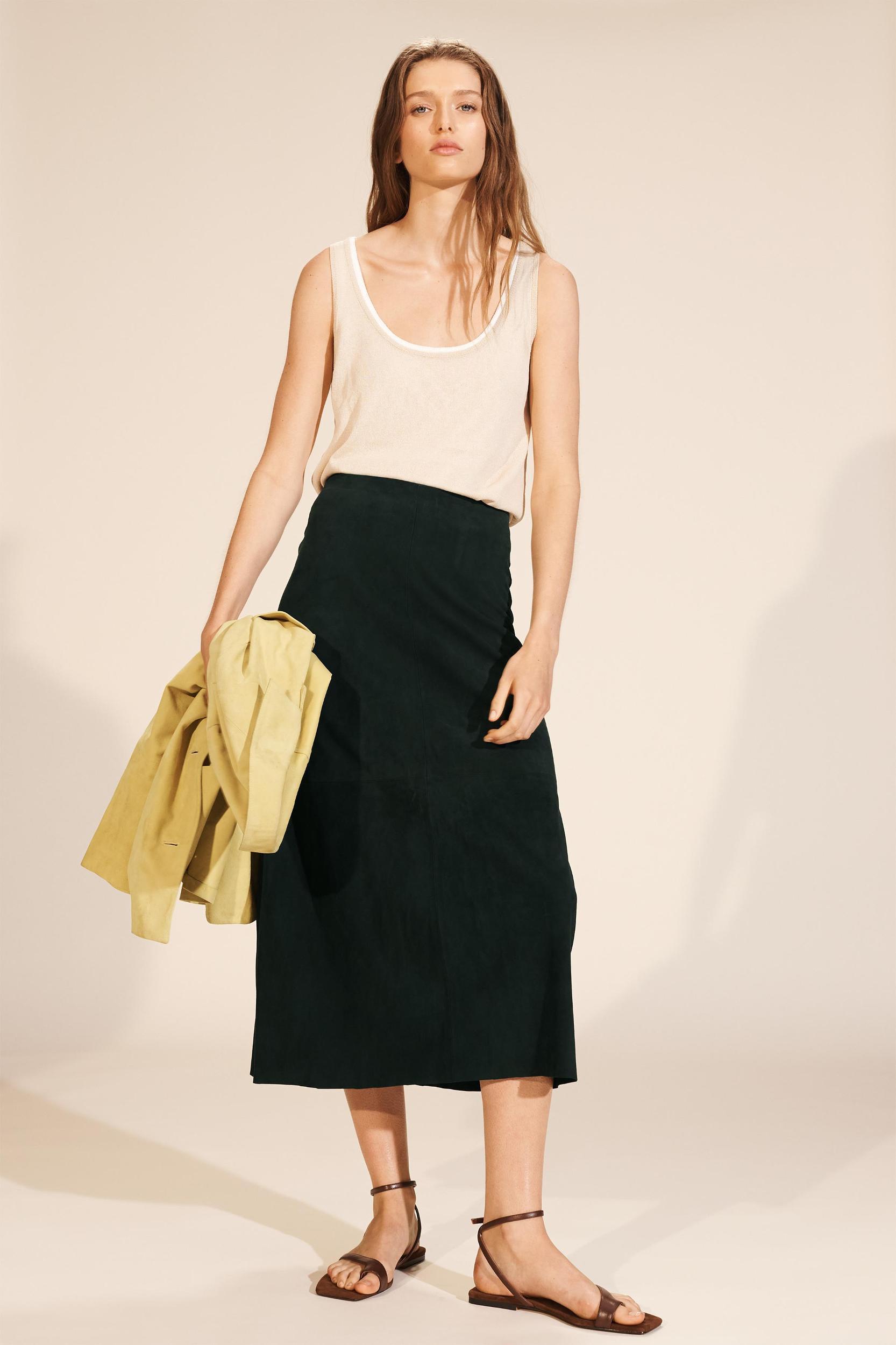 LIMITED EDITION MINIMAL SUEDE SKIRT Product Image