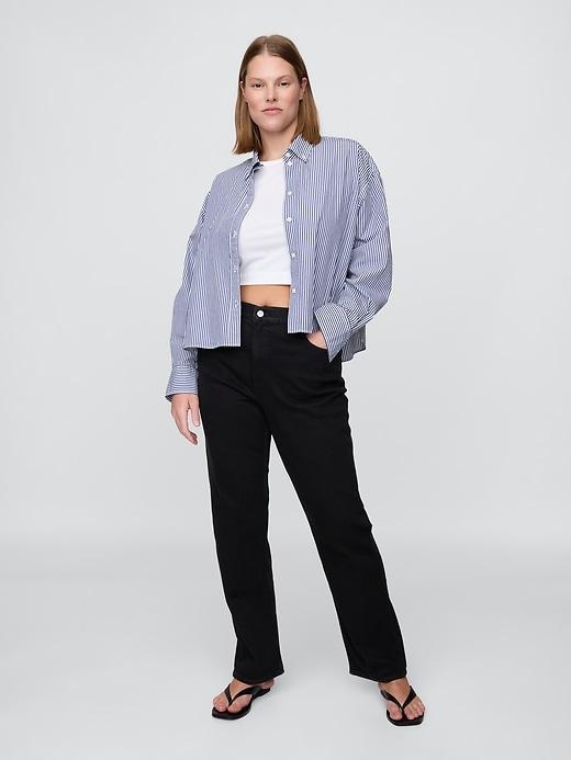 High Rise Crossover '90s Straight Jeans Product Image
