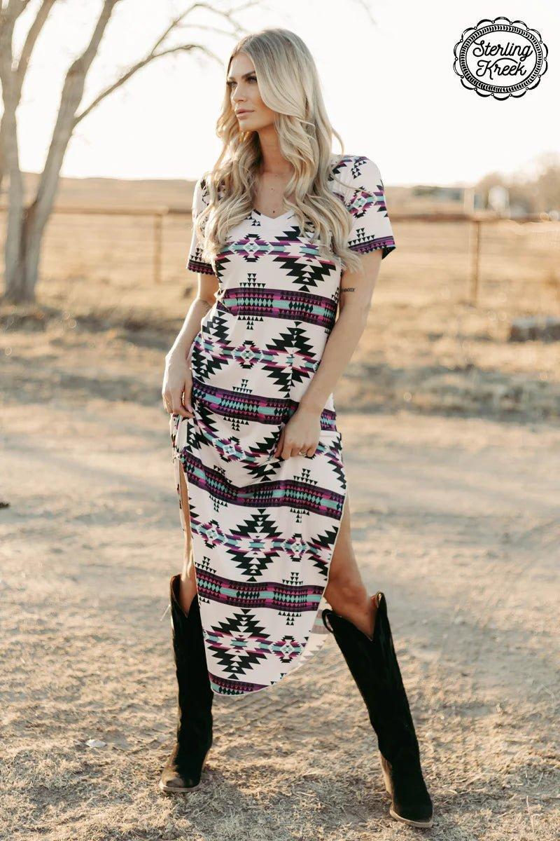 Plus Aztec Outskirts Maxi Dress Product Image