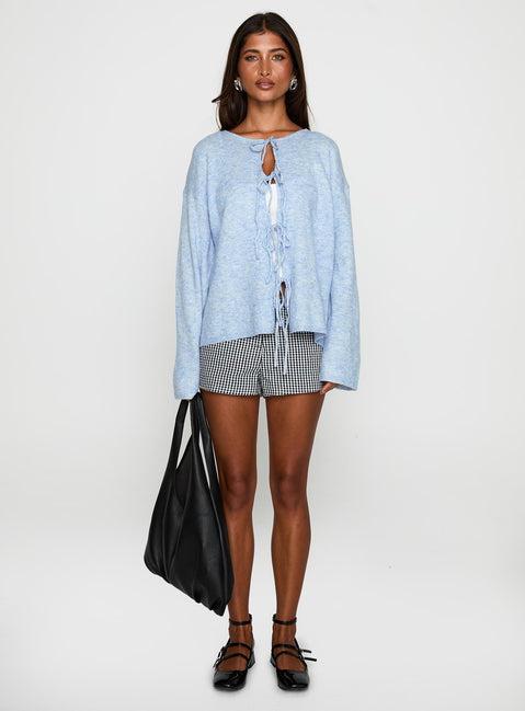 Frosty Knit Cardigan Blue Product Image