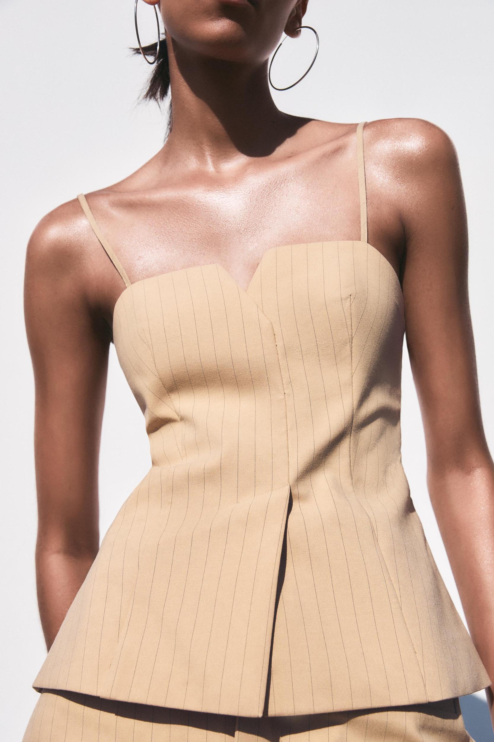 PLEATED STRIPE TOP Product Image