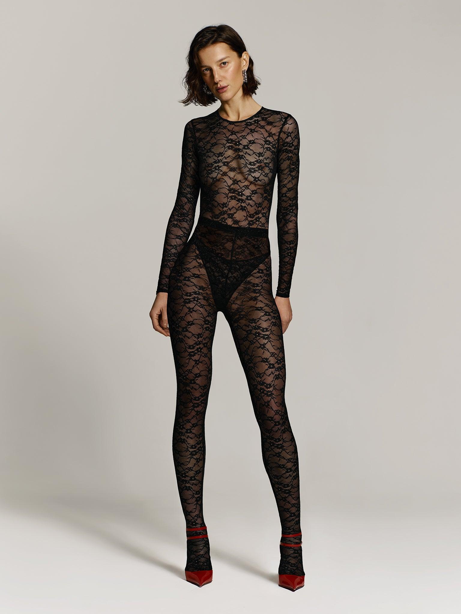 Lace Skin leggings in Onyx Product Image