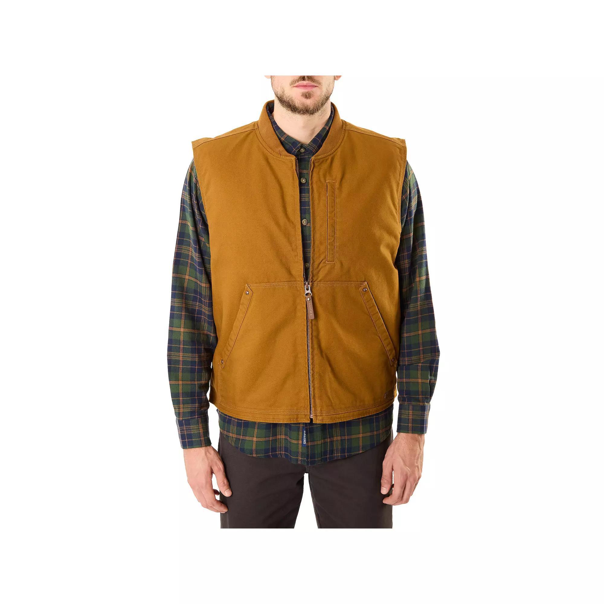Big & Tall Smith's Workwear Sherpa-Lined Duck Vest, Men's,  Product Image