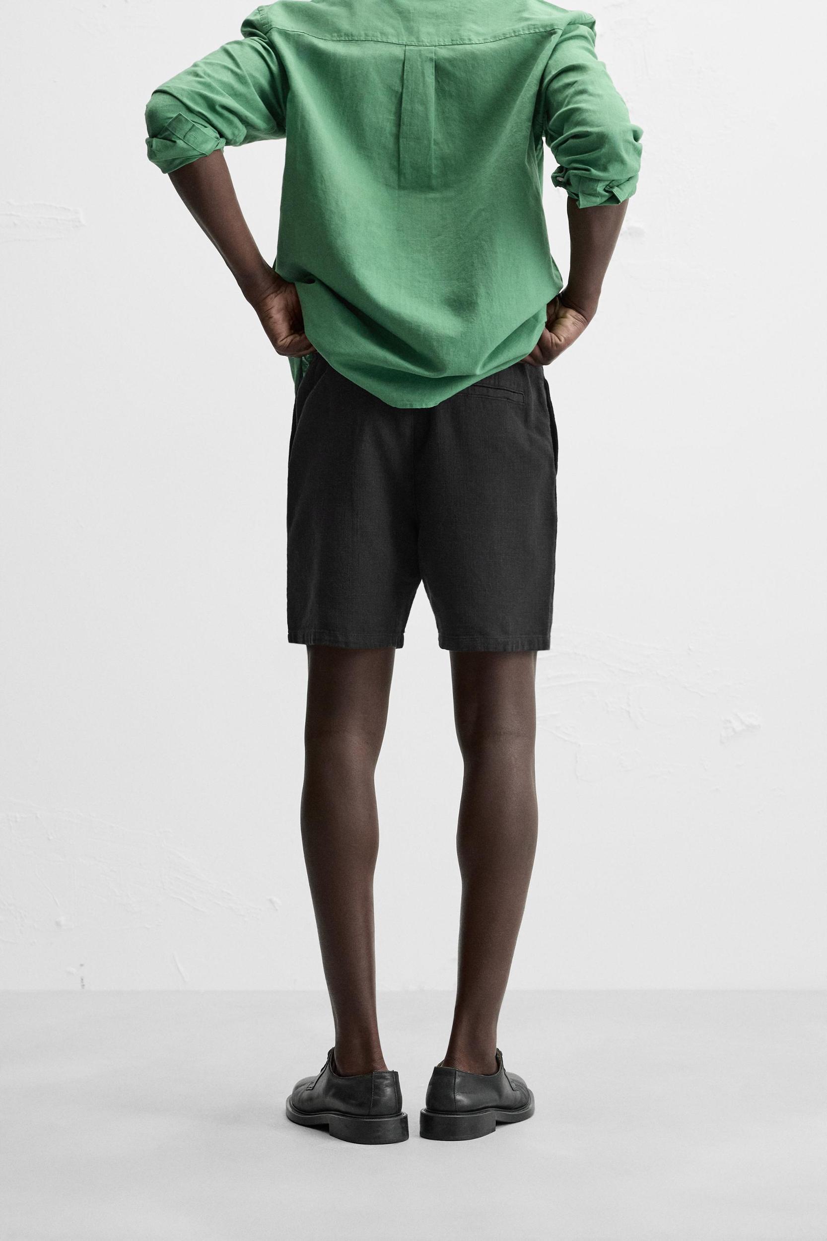 TEXTURED REGULAR FIT SHORTS Product Image
