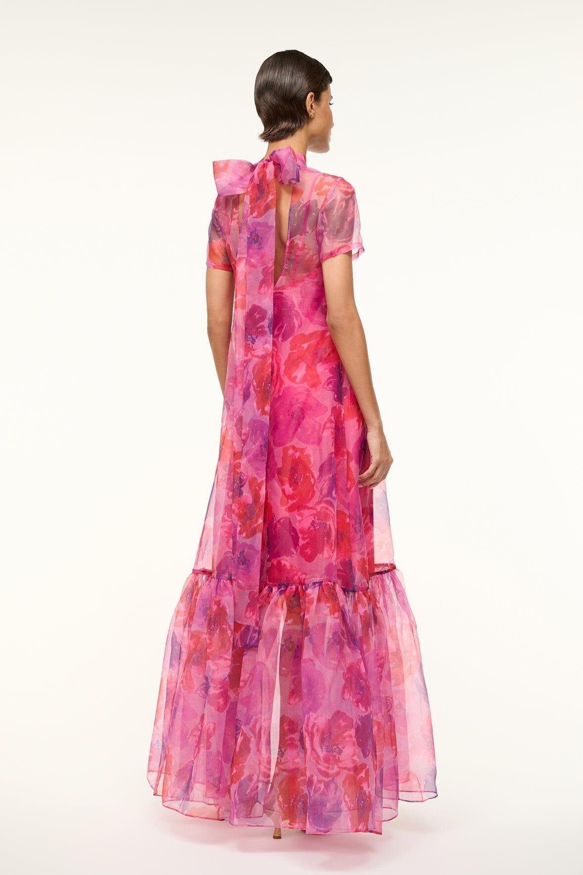 CALLUNA DRESS | MAGENTA PAINTED FLORAL Product Image