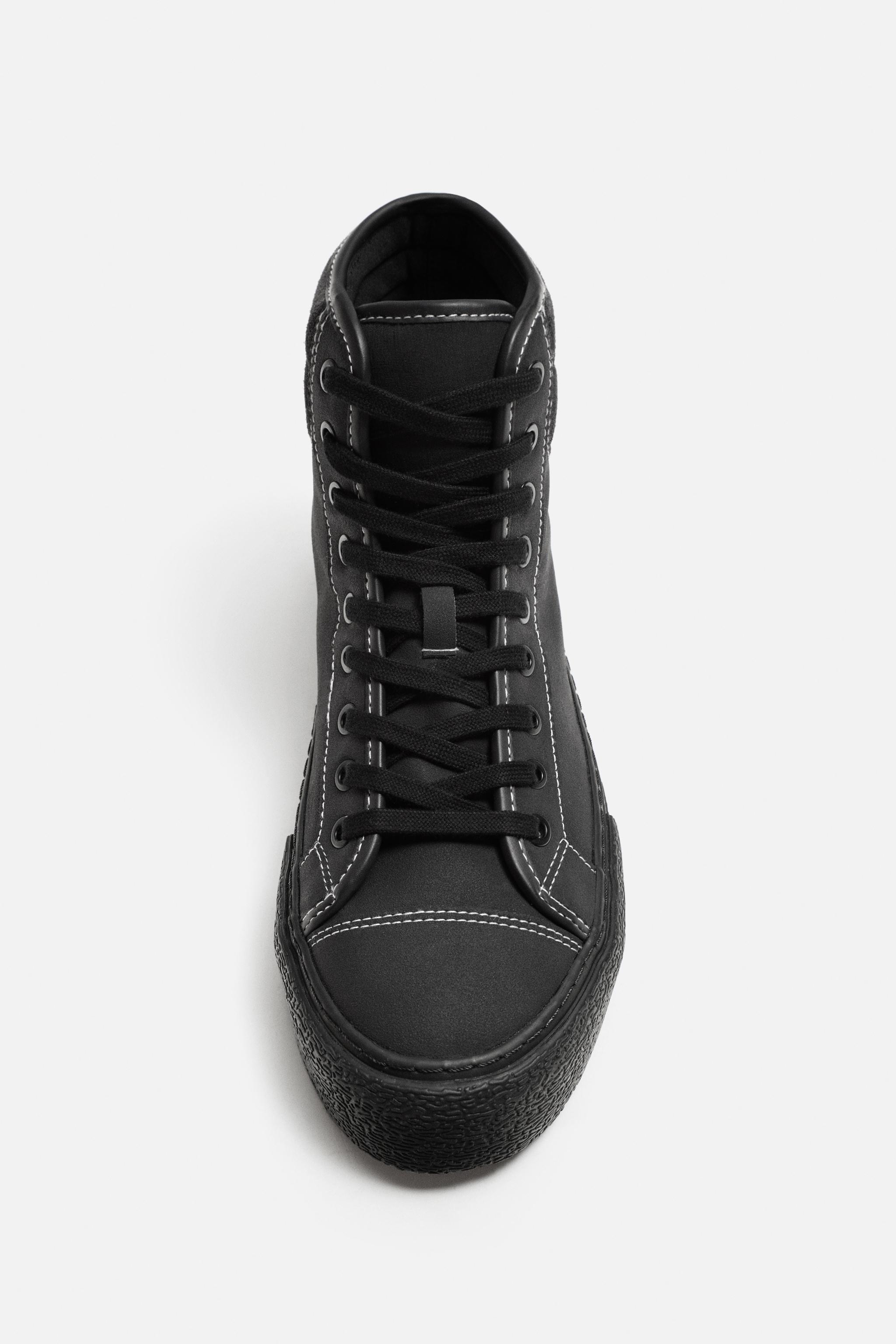 TOPSTITCH HIGH-TOP SNEAKERS Product Image