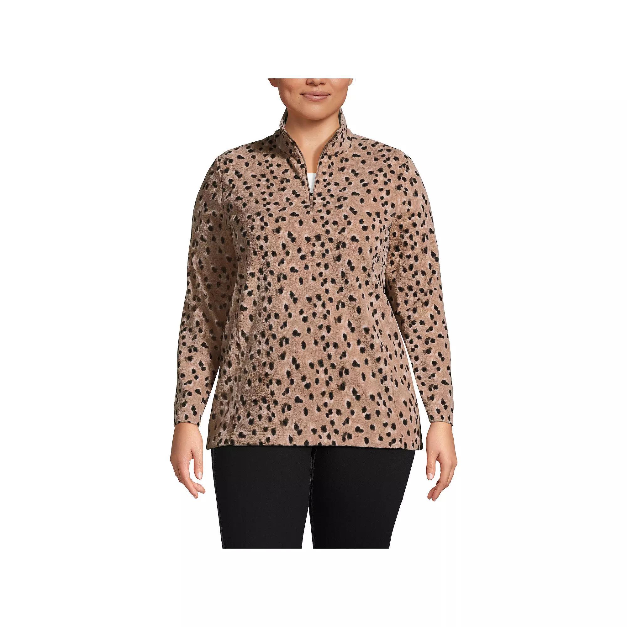 Petite Lands' End 1/4-Zip Fleece Pullover, Women's,  Product Image