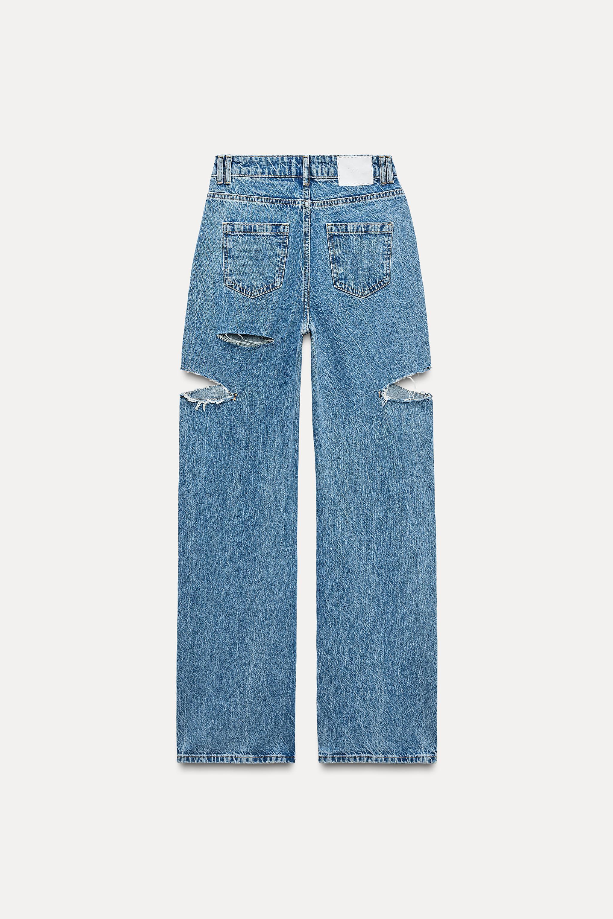 Z1975 HIGH-WAISTED STRAIGHT LEG RIPPED JEANS Product Image