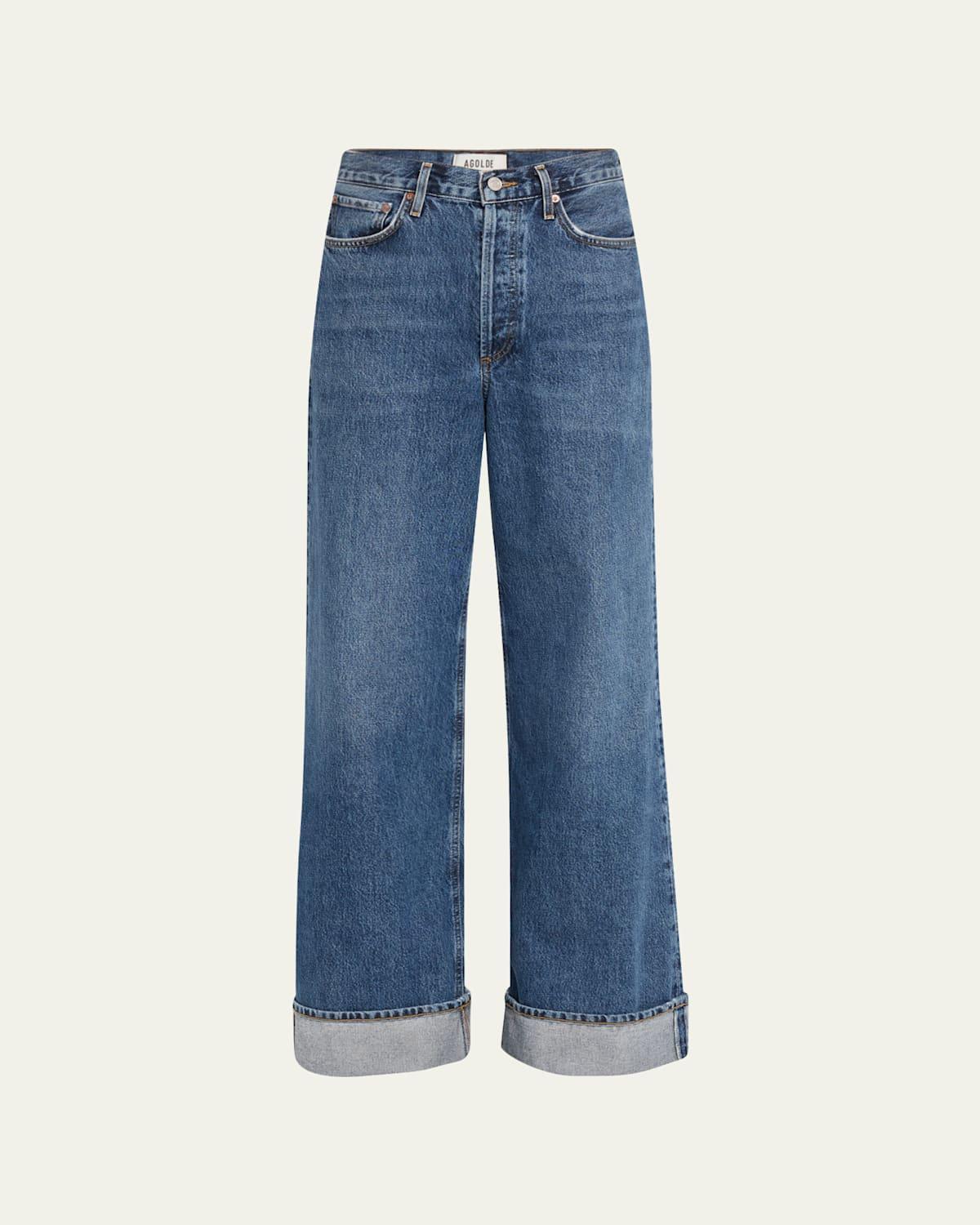 Dame Wide-Leg Cuffed Jeans Product Image