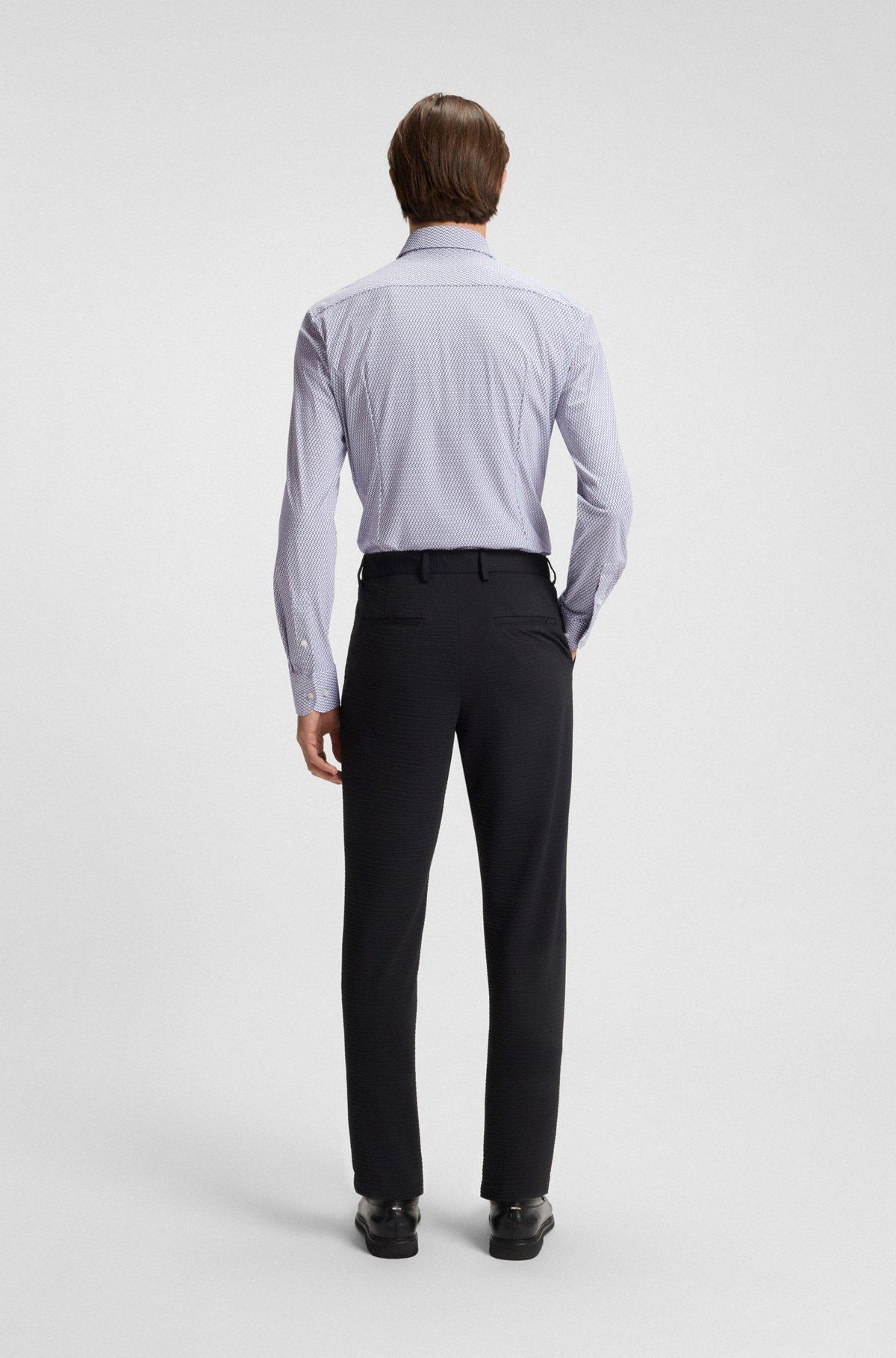 Slim-fit shirt in printed performance-stretch jersey Product Image