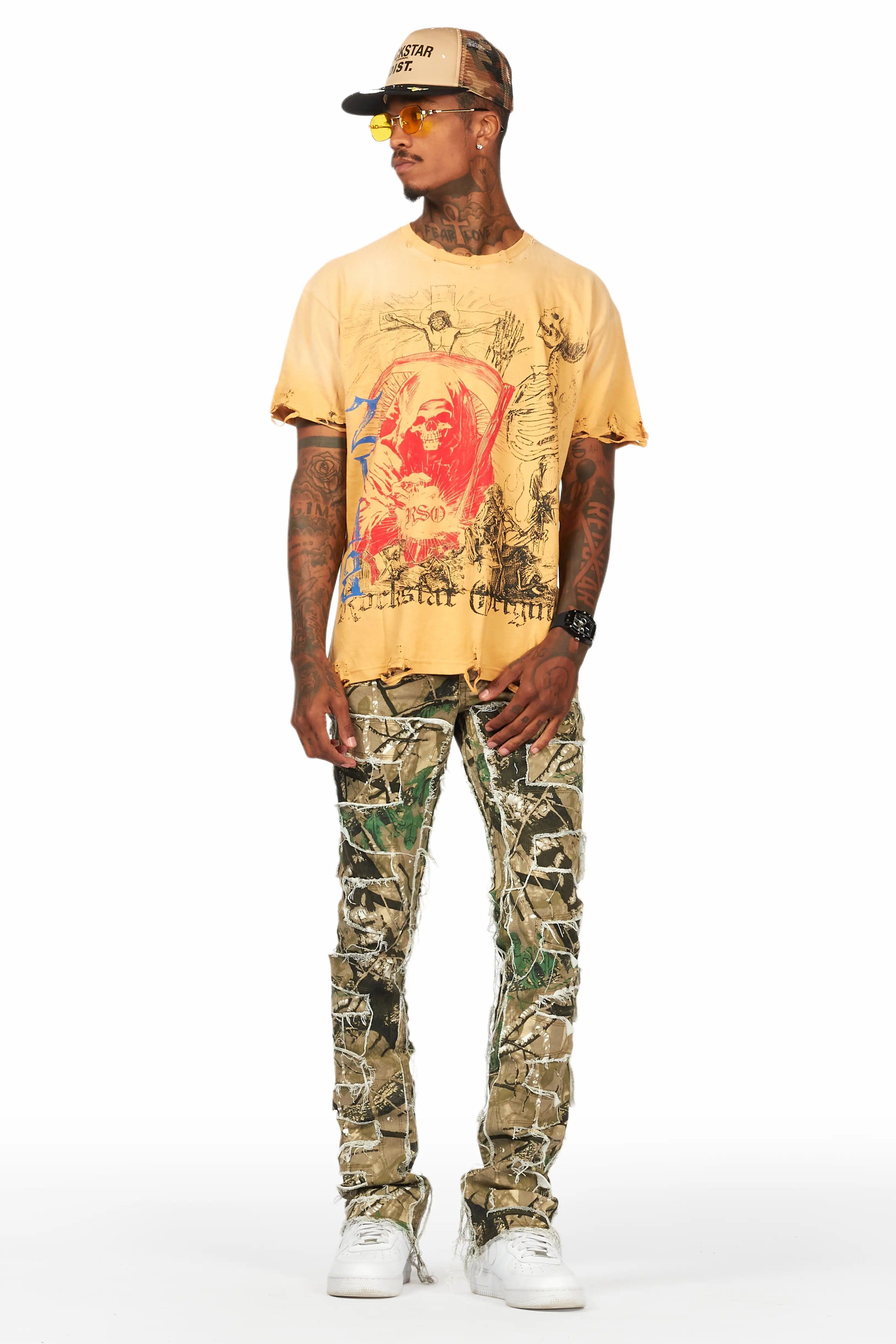 Shake Tree Camo Stacked Flare Jean Male Product Image