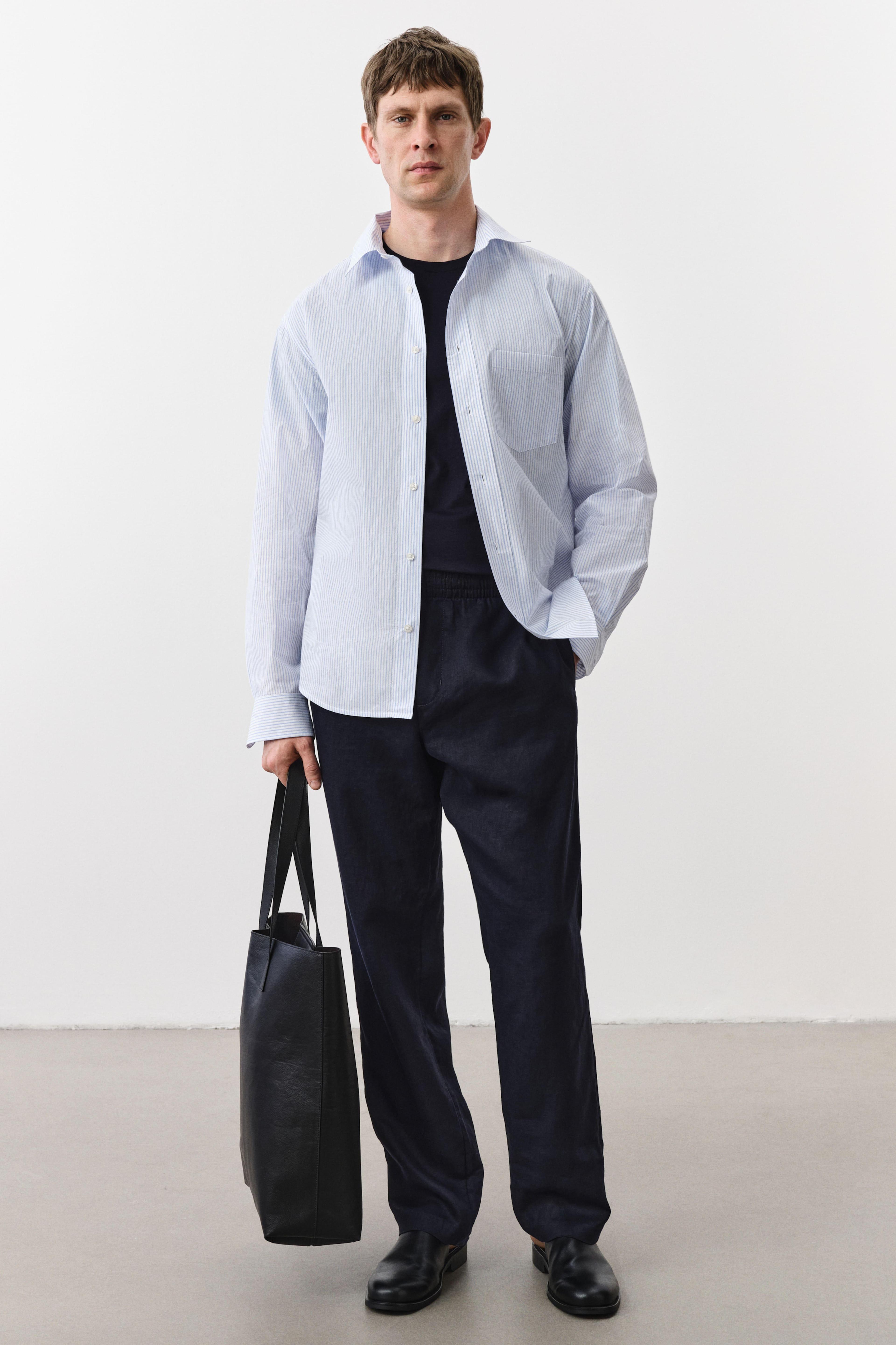 Regular-Fit Linen Pants Product Image