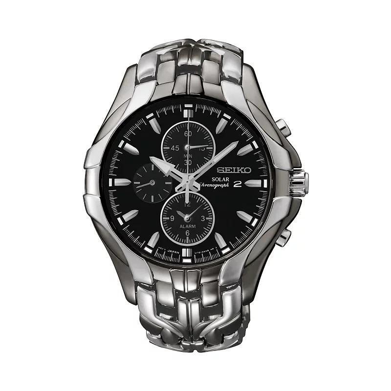 Seiko Mens Two Tone Stainless Steel Solar Chronograph Watch - SSC139 Product Image