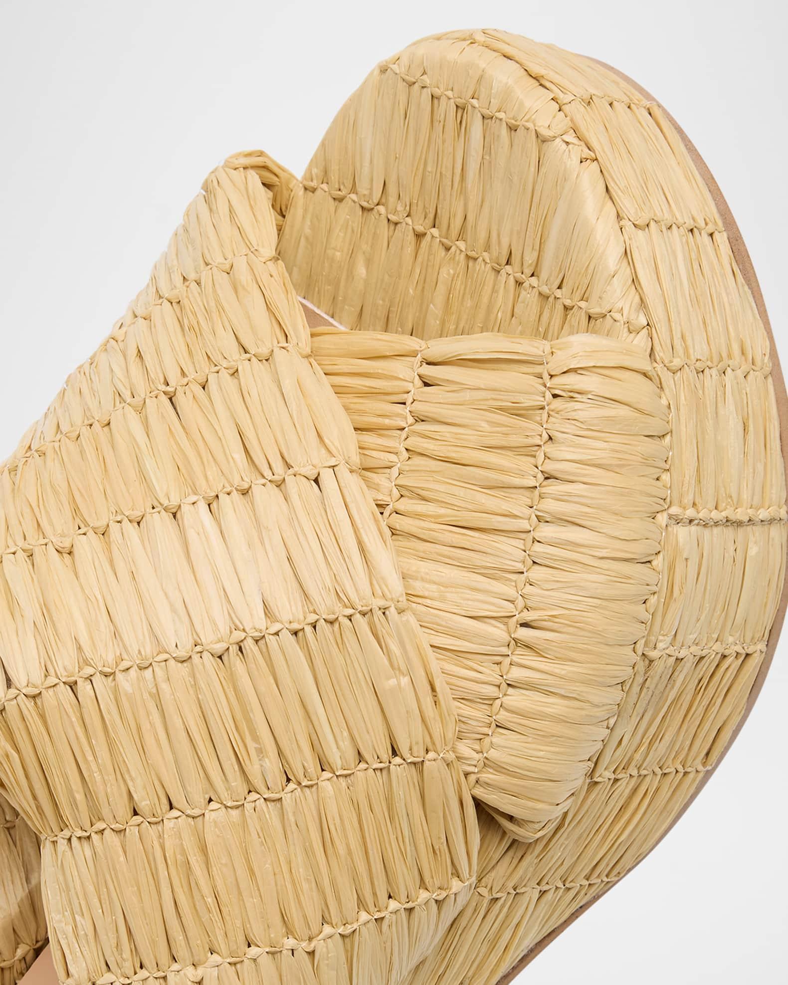 Noa Raffia Criss-Cross Platform Sandals Product Image