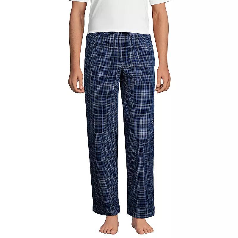 Men's Lands' End Essential Pajama Pants, Size: Large, Blue Chambray Product Image