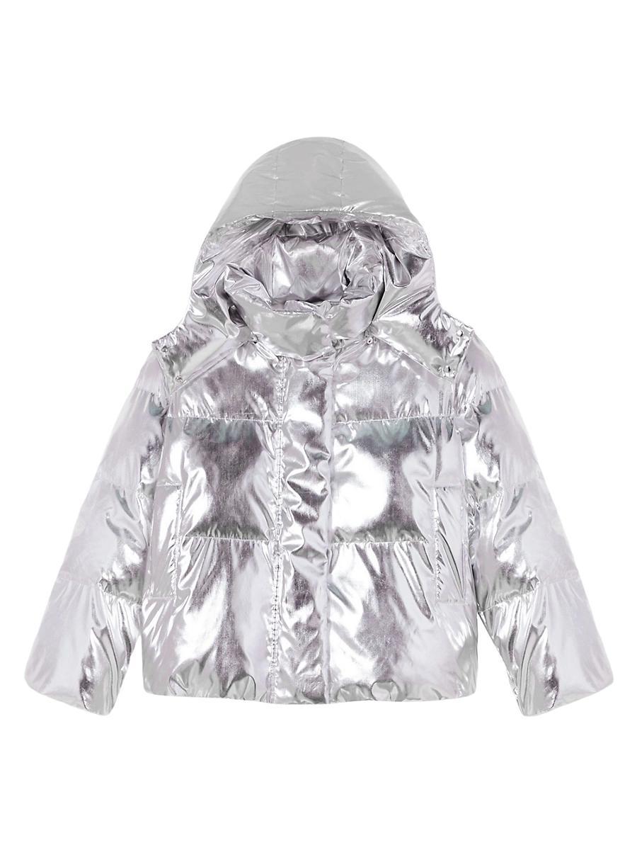 Womens Silver Hooded Jacket Product Image