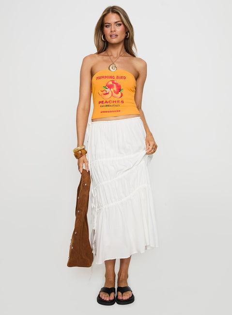 Perky Maxi Skirt White Product Image