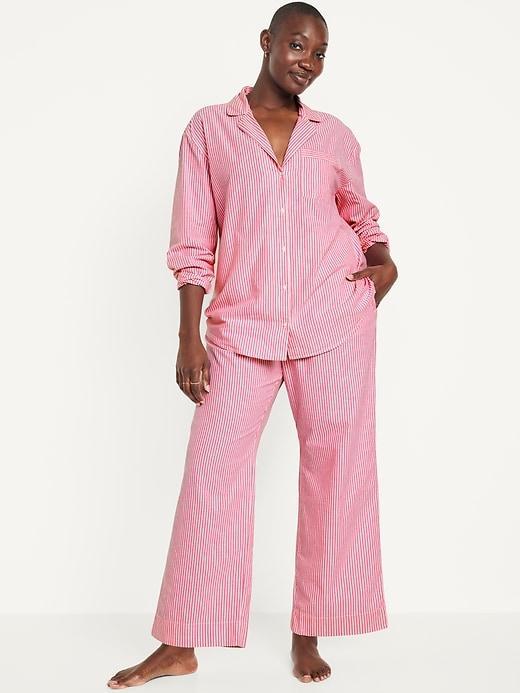 Poplin Pajama Pant Set Product Image