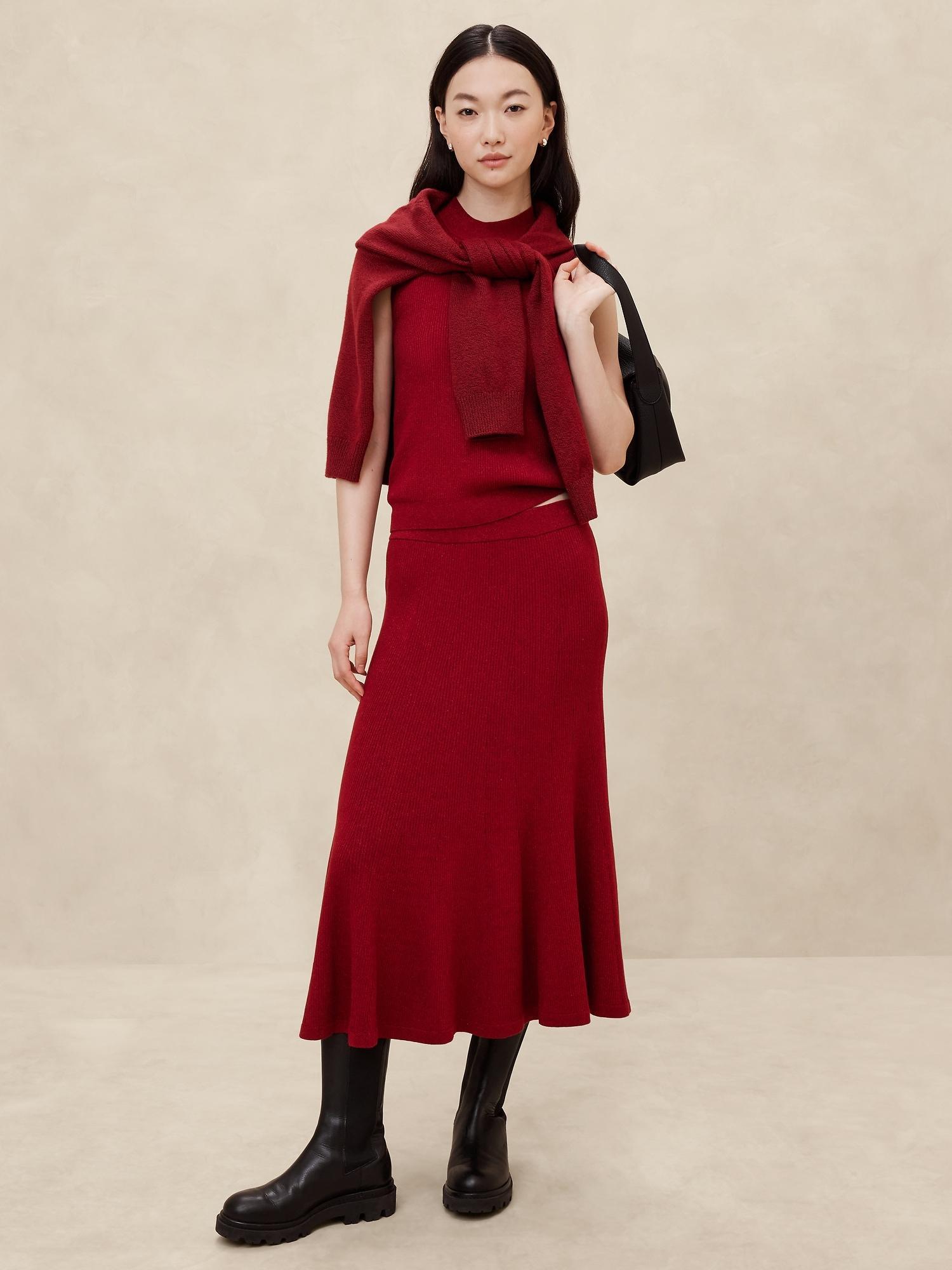 Lurex Midi Sweater Skirt Product Image